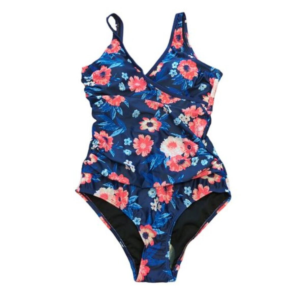 NEW Molybell Blue Floral One Piece Swimsuit Women's M